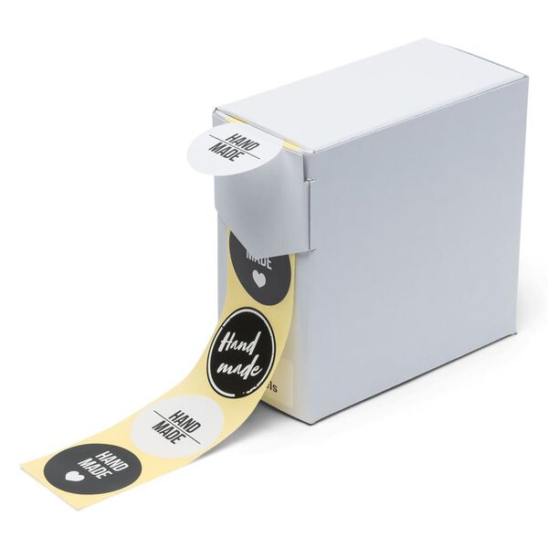 rillprint Autocollants de cadeaux 250 pcs x 4 rouleaux Noir et blanc