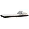 vidaXL Cadre de lit sans matelas noir 90x190 cm bois de pin massif