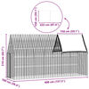 vidaXL Cage pour lapins Argent&eacute; 400 x 100 x 210 cm Acier galvanis&eacute;