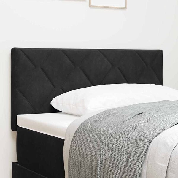 vidaXL T&ecirc;te de lit LED Noir 90 cm Cuir synth&eacute;tique