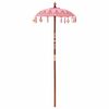 vidaXL Parasol balinais avec base Rose 95 x 95 x 260 cm