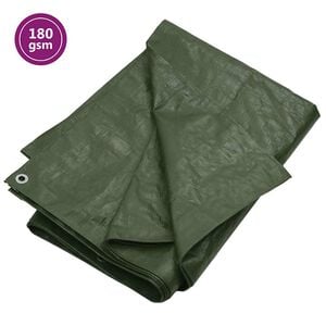 vidaXL B&acirc;che 180 g/m&sup2; 2x3 m Vert PEHD