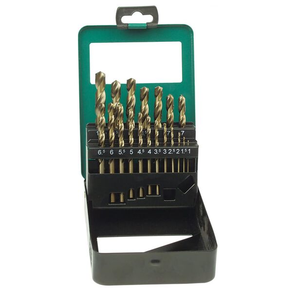 Br&uuml;der Mannesmann Jeu de forets h&eacute;lico&iuml;daux HSS Cobalt 19 pcs