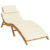vidaXL Coussin de chaise longue cr&egrave;me 186x58x4 cm tissu oxford