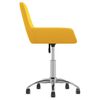 vidaXL Chaise pivotante de bureau Jaune moutarde Tissu