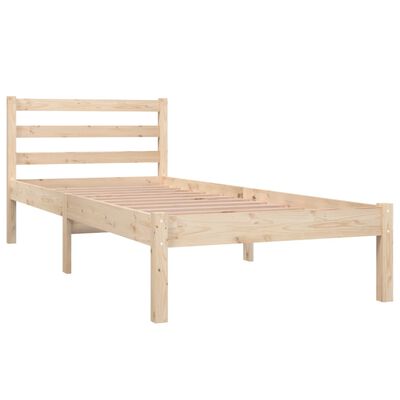 vidaXL Cadre de lit bois de pin massif 75x190 cm petit simple