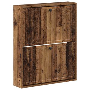 vidaXL Cabinet &agrave; chaussures mural EDE 71 x 17 x 86 cm Bois ancien