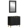 vidaXL Ensemble de meubles salle de bain 2 pcs noir bois d'ing&eacute;nierie