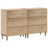 vidaXL Armoires lat&eacute;rales 2 pcs 60x33x75 cm bois massif de manguier
