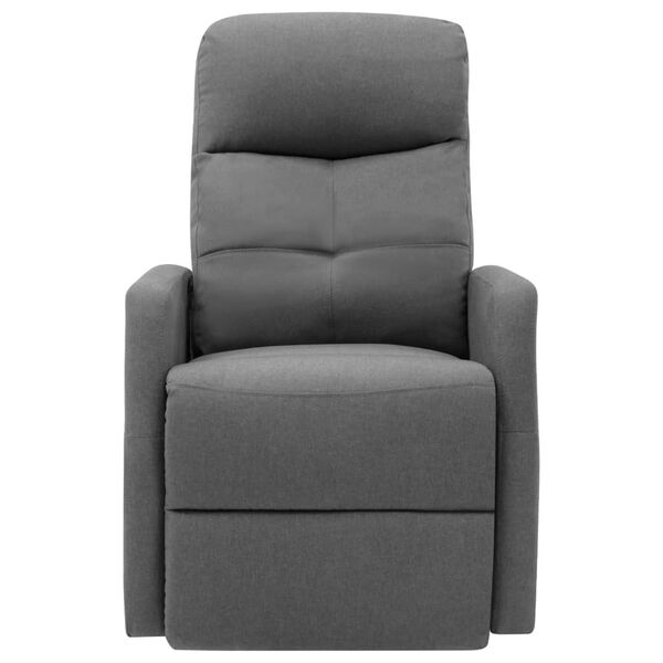 vidaXL Fauteuil de massage inclinable Gris clair Tissu