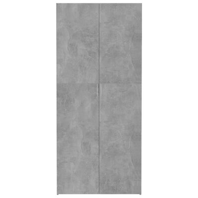 vidaXL Armoire de rangement gris béton 80x35,5x180cm bois d'ingénierie