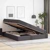 vidaXL Lit avec rangement et matelas avec matelas 2 pcs Gris Cuir