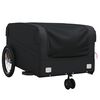 vidaXL Remorque de v&eacute;lo noir 45 kg fer