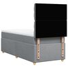 vidaXL Sommier &agrave; lattes de lit avec matelas Gris clair 100x200cm Tissu