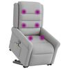 vidaXL Fauteuil de massage inclinable gris nuage tissu
