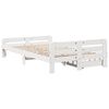 vidaXL Cadre de lit sans matelas blanc 135x190 cm bois de pin massif
