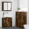 vidaXL Ensemble de mobilier de salle de bain 3 pcs Ch&ecirc;ne fum&eacute;
