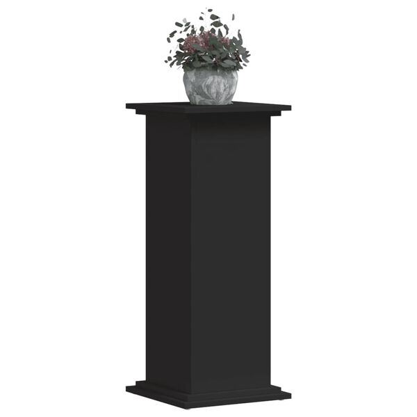 vidaXL Support pour plantes noir 33x33x80 cm bois d'ing&eacute;nierie