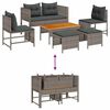 vidaXL Ensemble de canap&eacute; de jardin 6 pcs Gris et Gris fonc&eacute; polyrotin