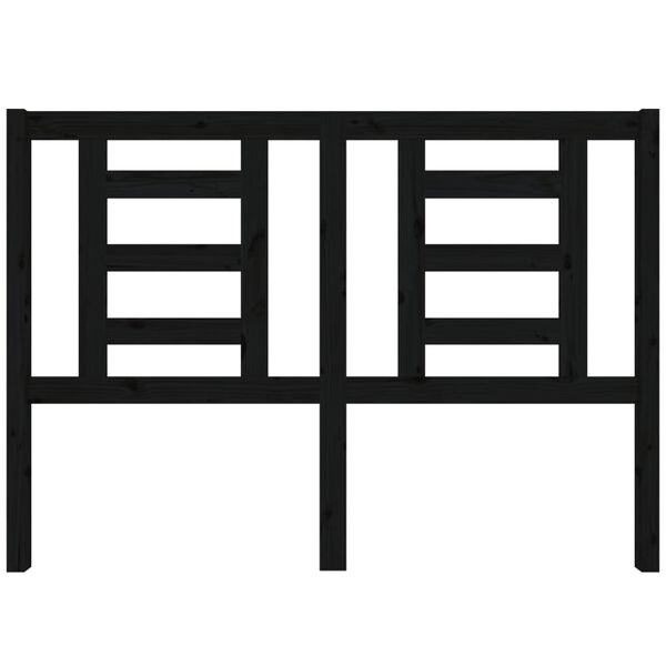 vidaXL Tête de lit Noir 141x4x100 cm Bois massif de pin