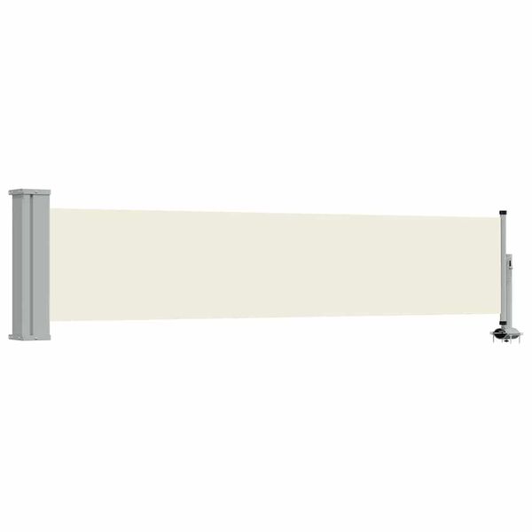vidaXL Auvent lat&eacute;ral r&eacute;tractable de patio 60x300 cm Cr&egrave;me
