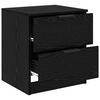 vidaXL Cabinet de chevet avec tiroir 2 pcs Ch&ecirc;ne noir 45 x 39 x 50cm