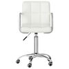 vidaXL Chaises pivotantes &agrave; manger lot de 2 blanc similicuir