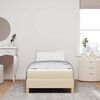 vidaXL Lit &agrave; ressorts avec matelas Cr&egrave;me 90 x 190 cm tissu