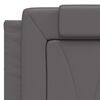 vidaXL Lit Viana avec matelas gris 140x190 cm similicuir