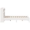 vidaXL Lit bibliothèque sans matelas blanc 140x190 cm bois pin massif