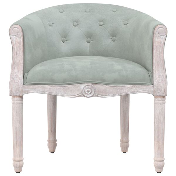 vidaXL Chaise &agrave; manger Gris clair Velours