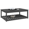 vidaXL Table de jardin gris 121x82,5x45 cm bois massif de pin