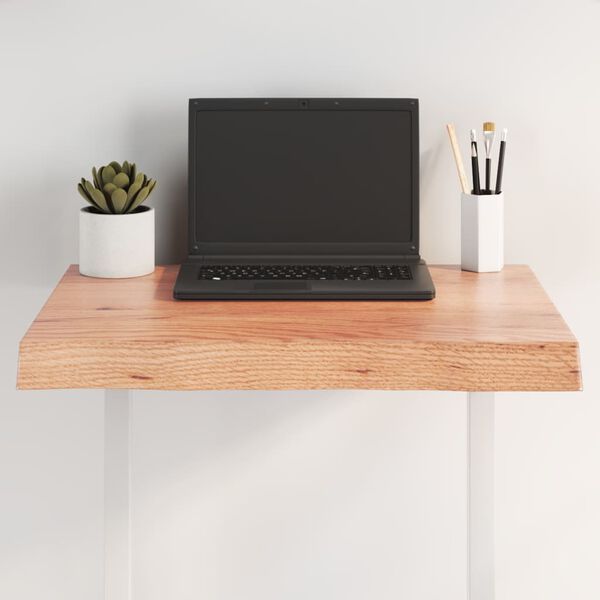 vidaXL Dessus de table bois massif trait&eacute; bordure assortie