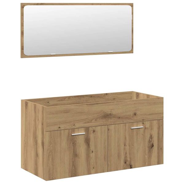 vidaXL Ensemble de meubles salle de bain 4 pcs bois d'ing&eacute;nierie