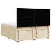vidaXL Sommier &agrave; lattes de lit avec matelas Cr&egrave;me 180x200 cm Tissu