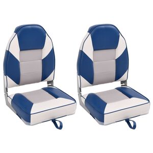 vidaXL Si&egrave;ges de bateau pliables lot de 2 &agrave; dossier haut 39x43x58 cm