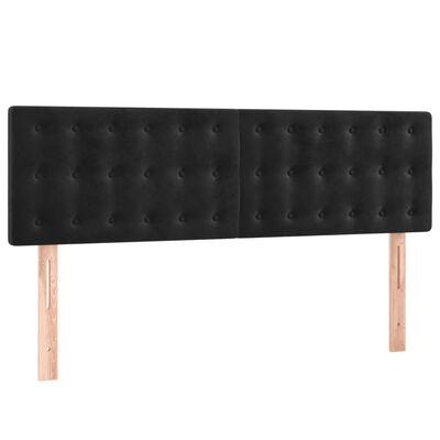 vidaXL Sommier à lattes de lit avec matelas Noir 140x190 cm Velours