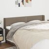 vidaXL T&ecirc;te de lit avec oreilles Taupe 203x16x78/88 cm Tissu