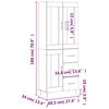 vidaXL Buffet haut Blanc 69,5x34x180 cm Bois d'ing&eacute;nierie