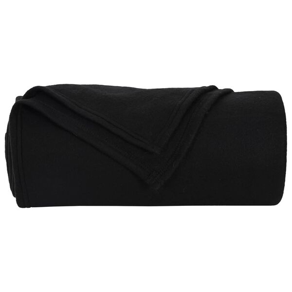 vidaXL Couvertures &agrave; jeter 24 pcs Noir 200 x 150 cm Toison