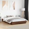 vidaXL Cadre de lit sans matelas ch&ecirc;ne marron 135x190 cm