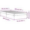 vidaXL Cadre de lit sans matelas noir 90x200 cm