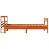 vidaXL Cadre de lit sans matelas cire marron 75x190 cm bois pin massif