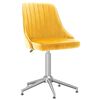 vidaXL Chaises pivotantes &agrave; manger lot de 6 jaune velours