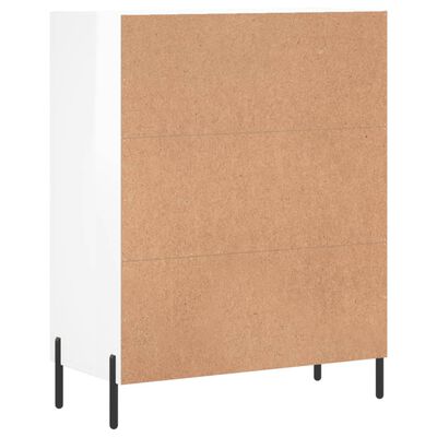 vidaXL Buffet Blanc brillant 69,5x34x90 cm Bois d'ingénierie