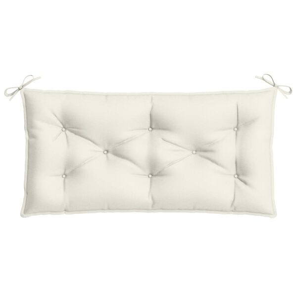 vidaXL Coussin de banc de jardin crème mélangé 100x50x7 cm tissu