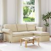 vidaXL Canap&eacute; Cr&egrave;me Dimensions globales: 215 x 138 x 80 cm (l x P x H)