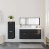 vidaXL Ensemble de meubles salle de bain 3 pcs noir bois d'ing&eacute;nierie