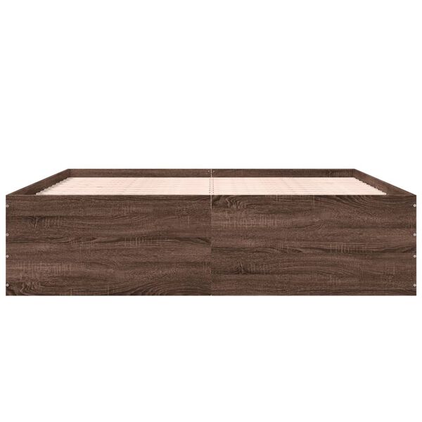 vidaXL Cadre de lit sans matelas ch&ecirc;ne marron 180x200 cm