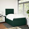 vidaXL Sommier &agrave; lattes de lit et matelas Vert fonc&eacute; 120x200cm Velours
